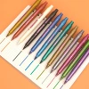 Bok soft-tipped elegant pen, water-based signature art painting planner pen, glitter marker pen, metallic color drawing pen details Picture